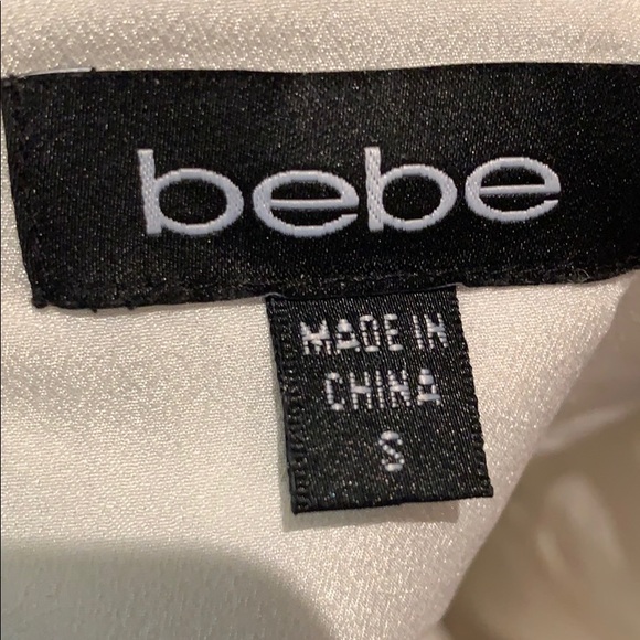 Bebe zip corset blouse spaghetti strap lace pleats - Picture 4 of 7